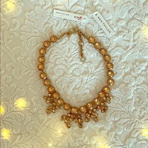 Ann Taylor Gold Gemstone Necklace
